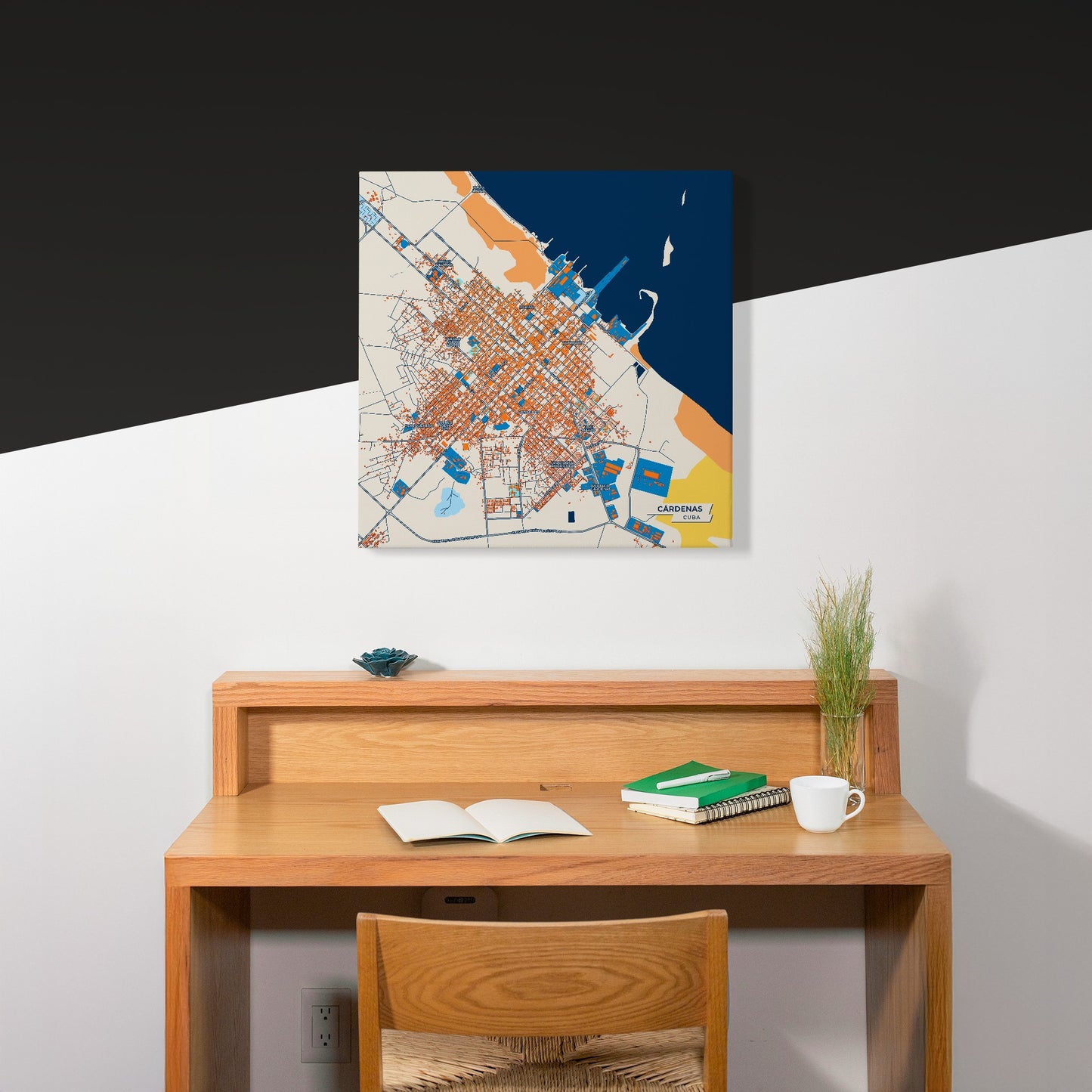 Cárdenas Cuba Colorful City Map Canvas Print Scene