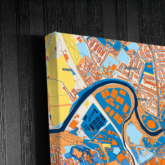 Carlisle England Colorful City Map Canvas Print Detail