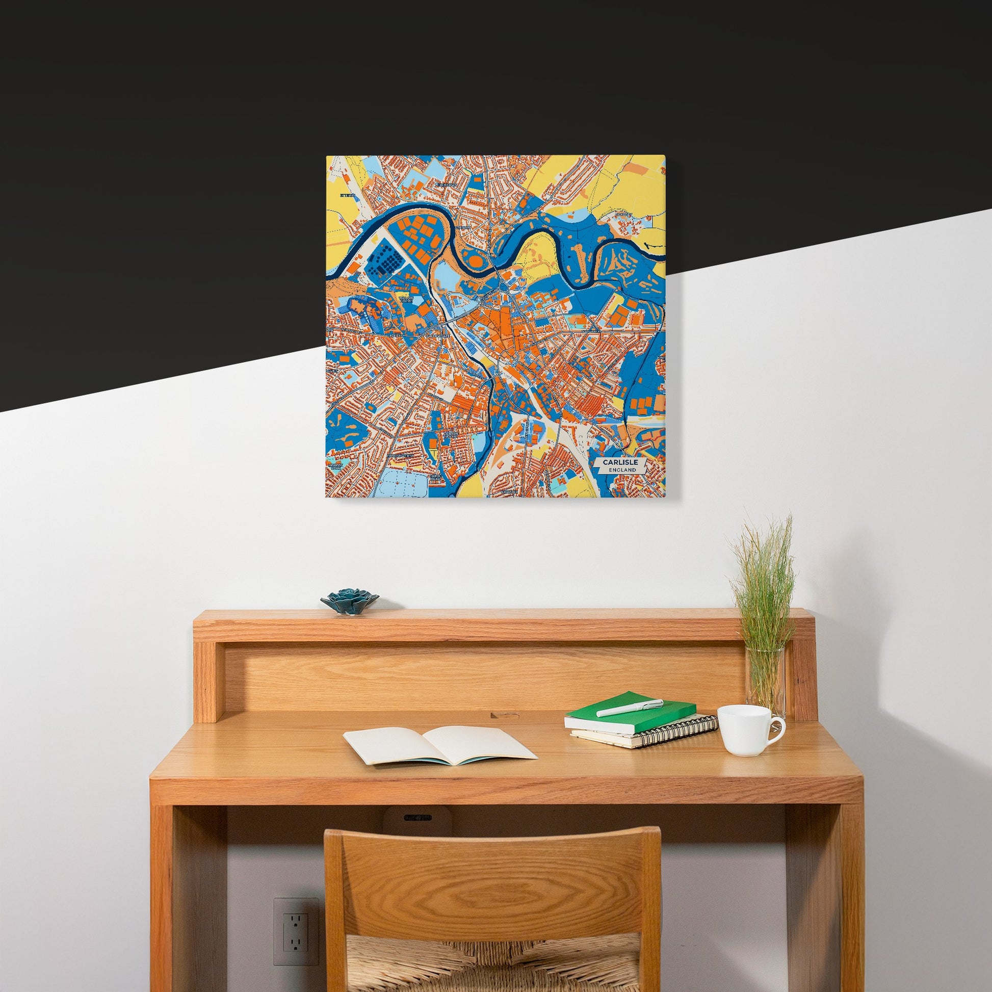 Carlisle England Colorful City Map Canvas Print Scene