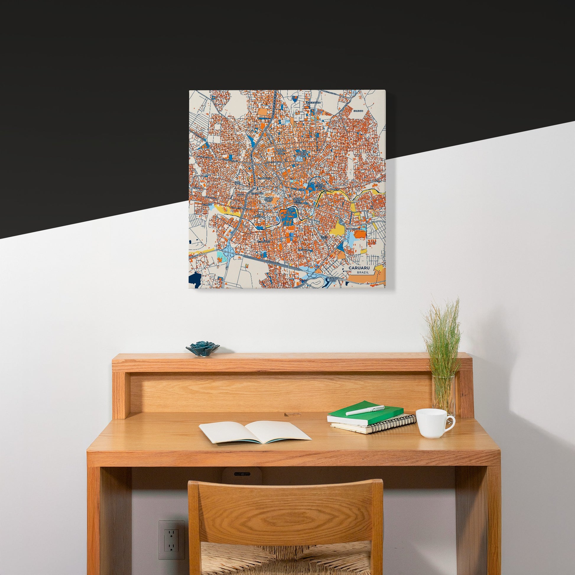Caruaru Brazil Colorful City Map Canvas Print Scene