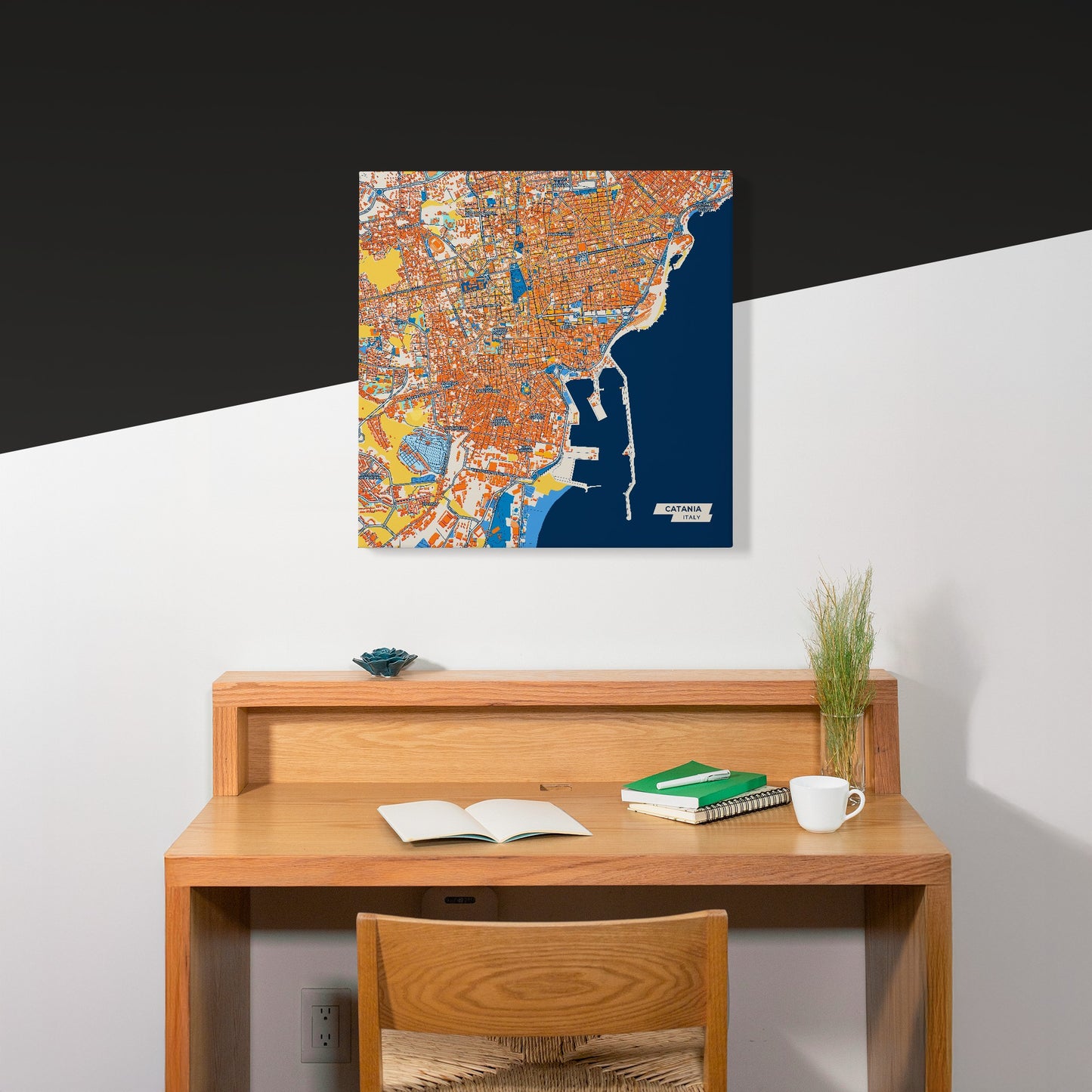 Catania  Italy Colorful City Map Canvas Print Scene