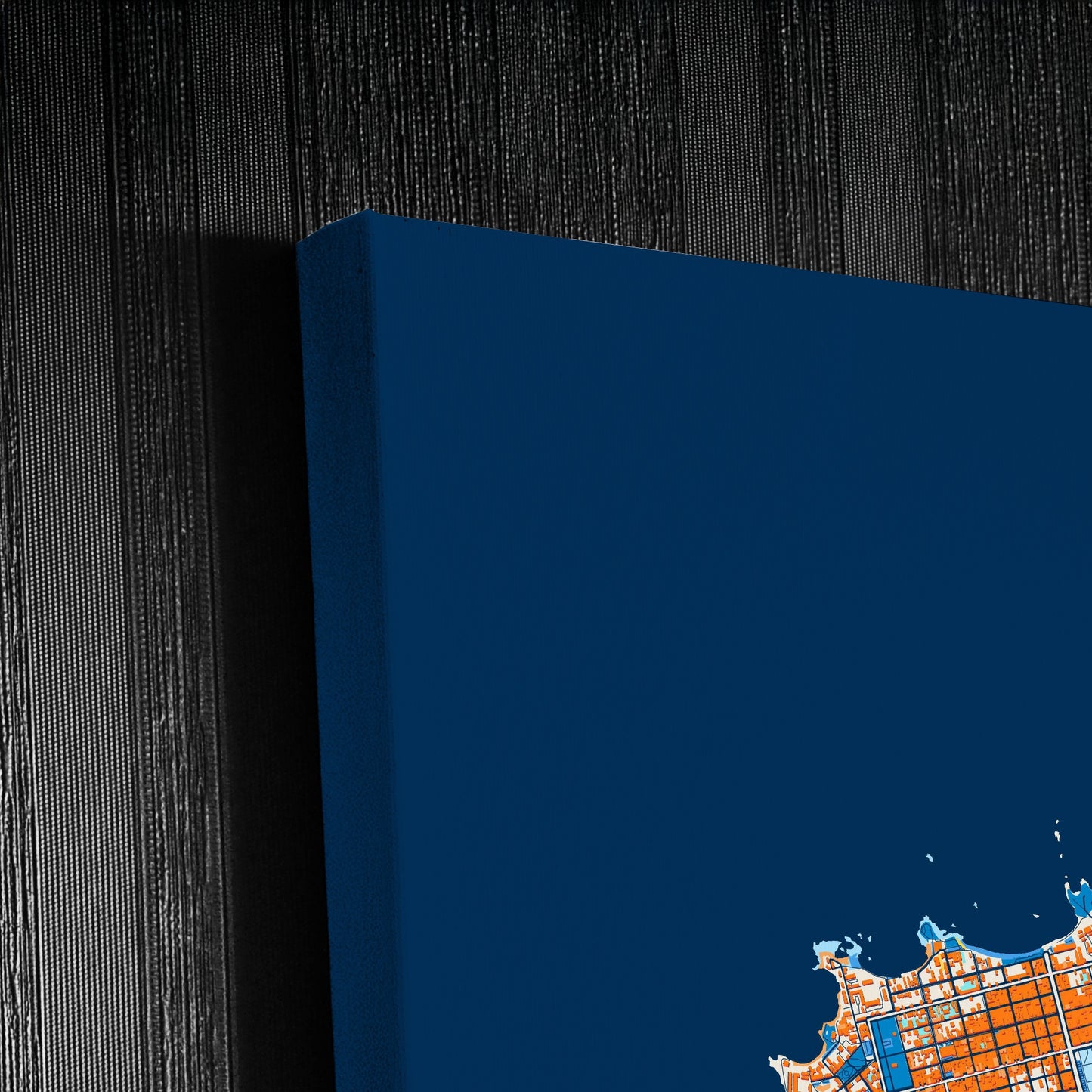 Cayenne France Colorful City Map Canvas Print Detail