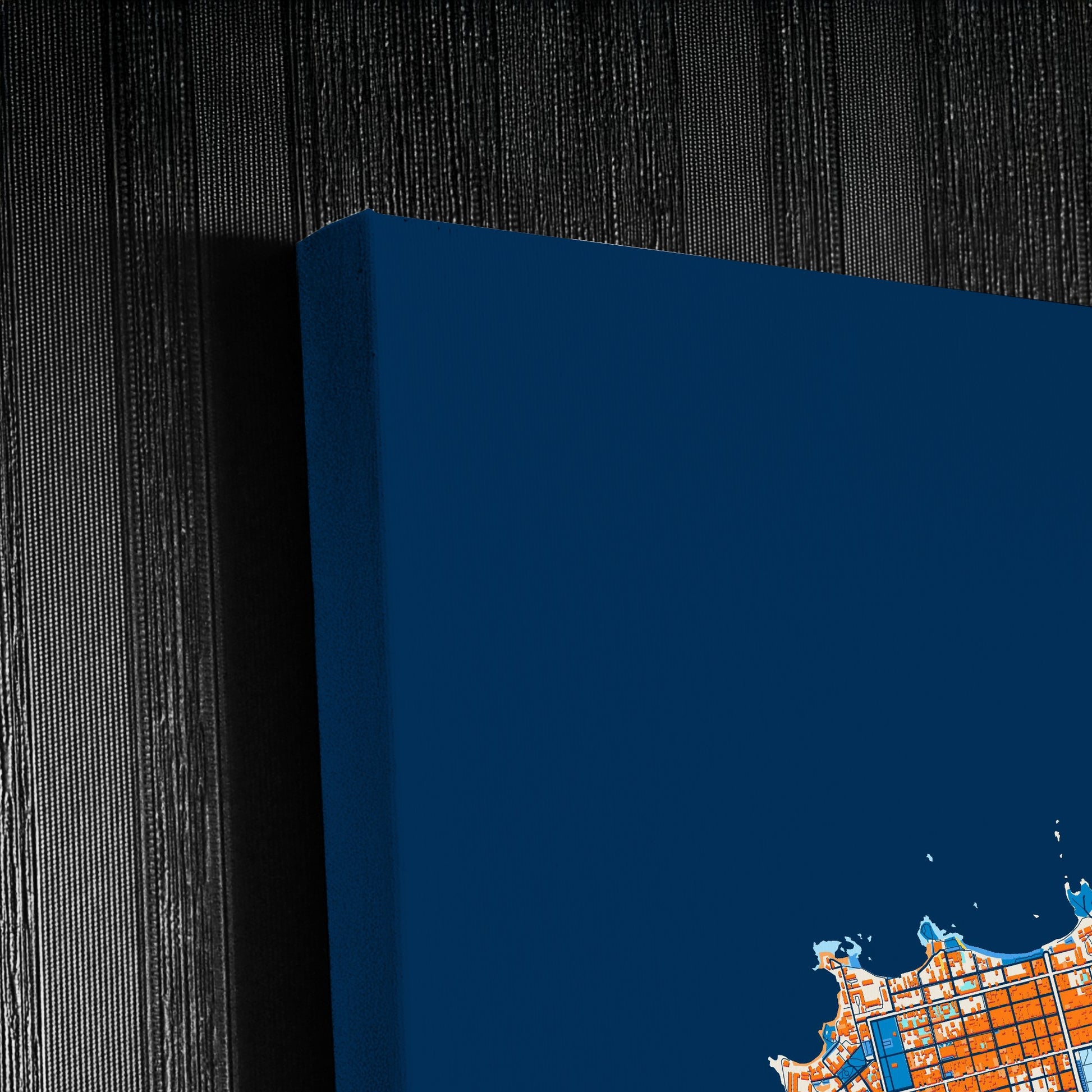 Cayenne France Colorful City Map Canvas Print Detail