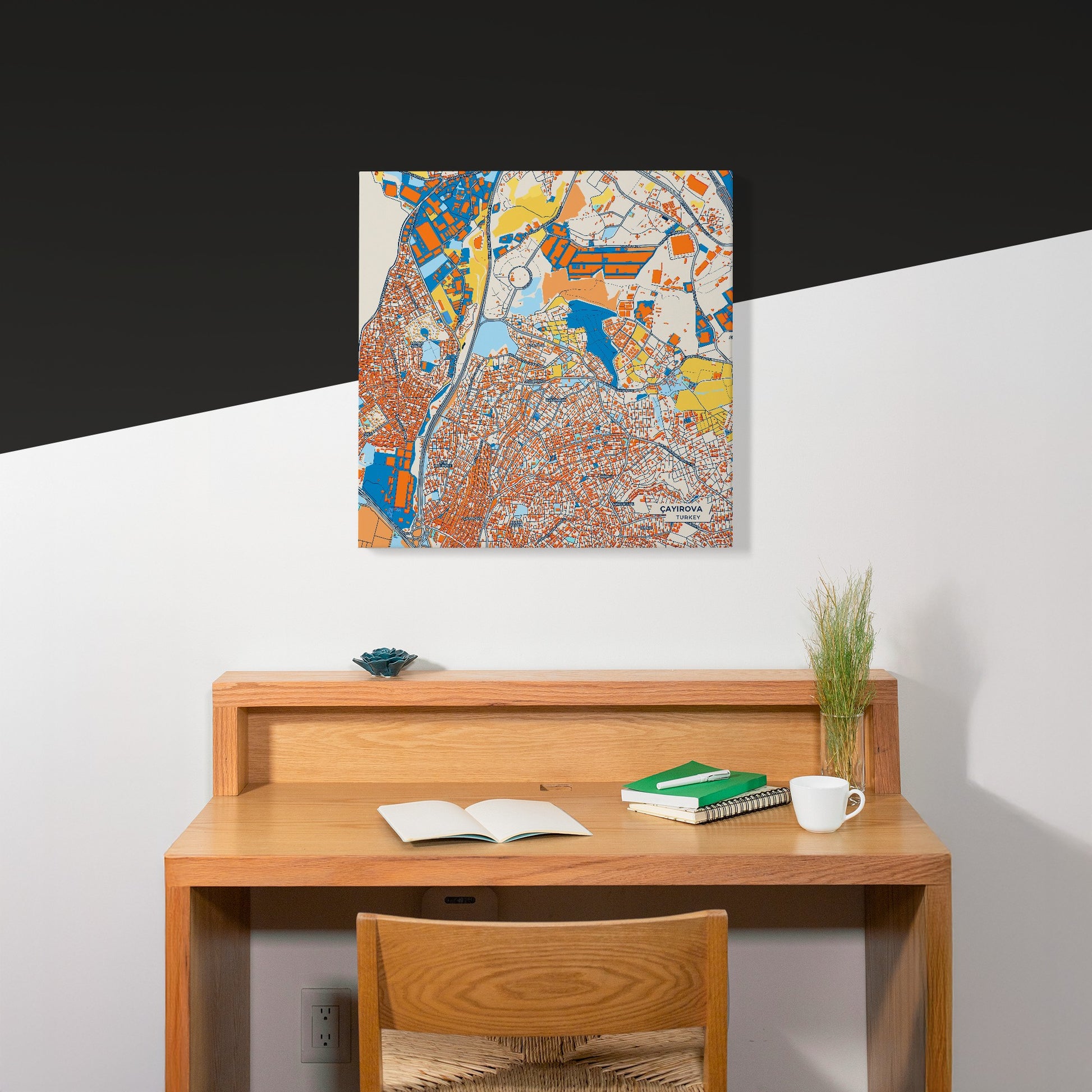 Çayirova Turkey Colorful City Map Canvas Print Scene