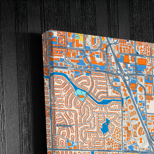 Centennial Colorado Colorful City Map Canvas Print Detail