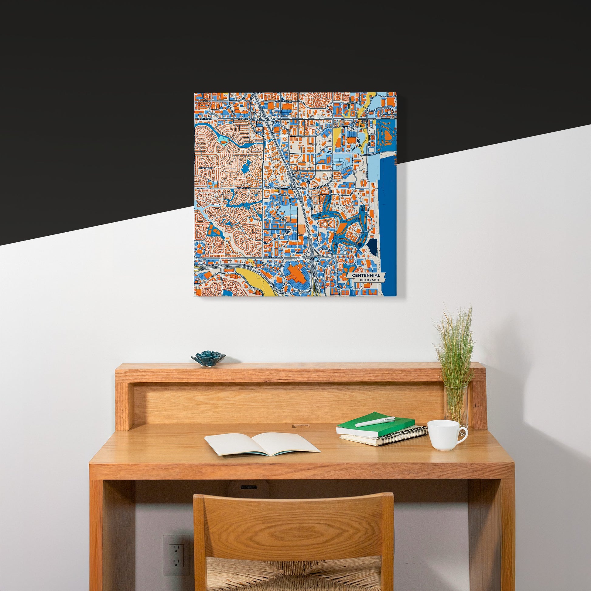 Centennial Colorado Colorful City Map Canvas Print Scene