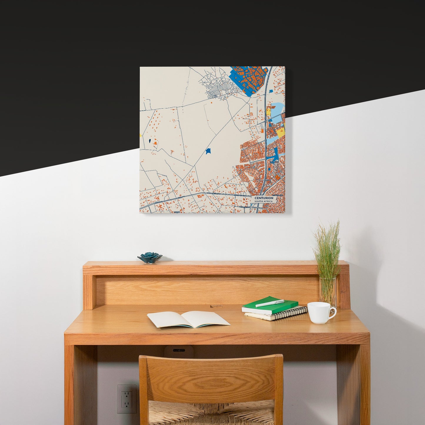 Centurion South Africa Colorful City Map Canvas Print Scene
