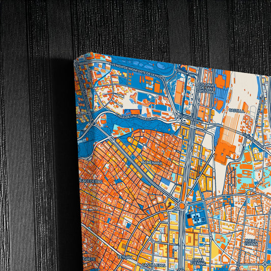 Chamartín Spain Colorful City Map Canvas Print Detail