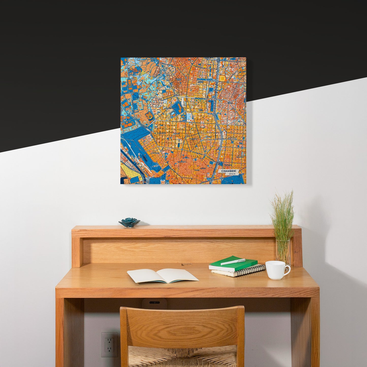 Chamberí Spain Colorful City Map Canvas Print Scene