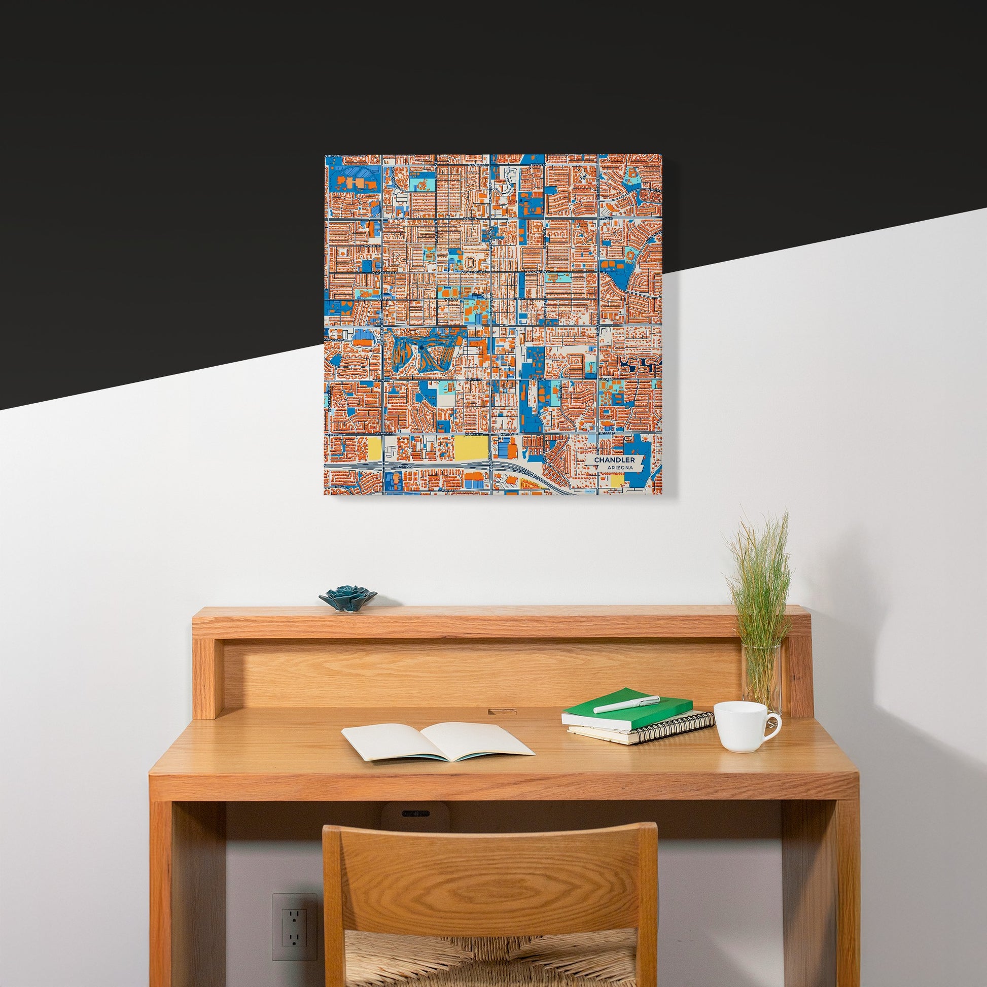 Chandler Arizona Colorful City Map Canvas Print Scene