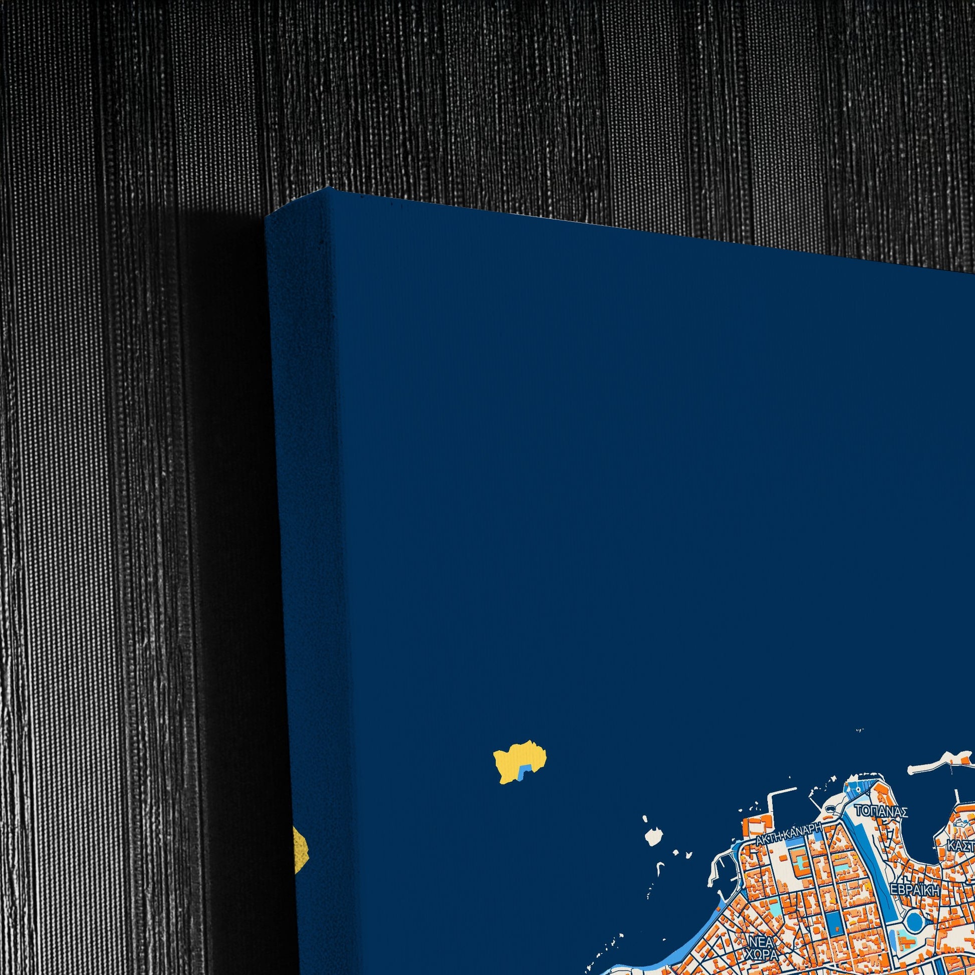Χανια Greece Colorful City Map Canvas Print Detail