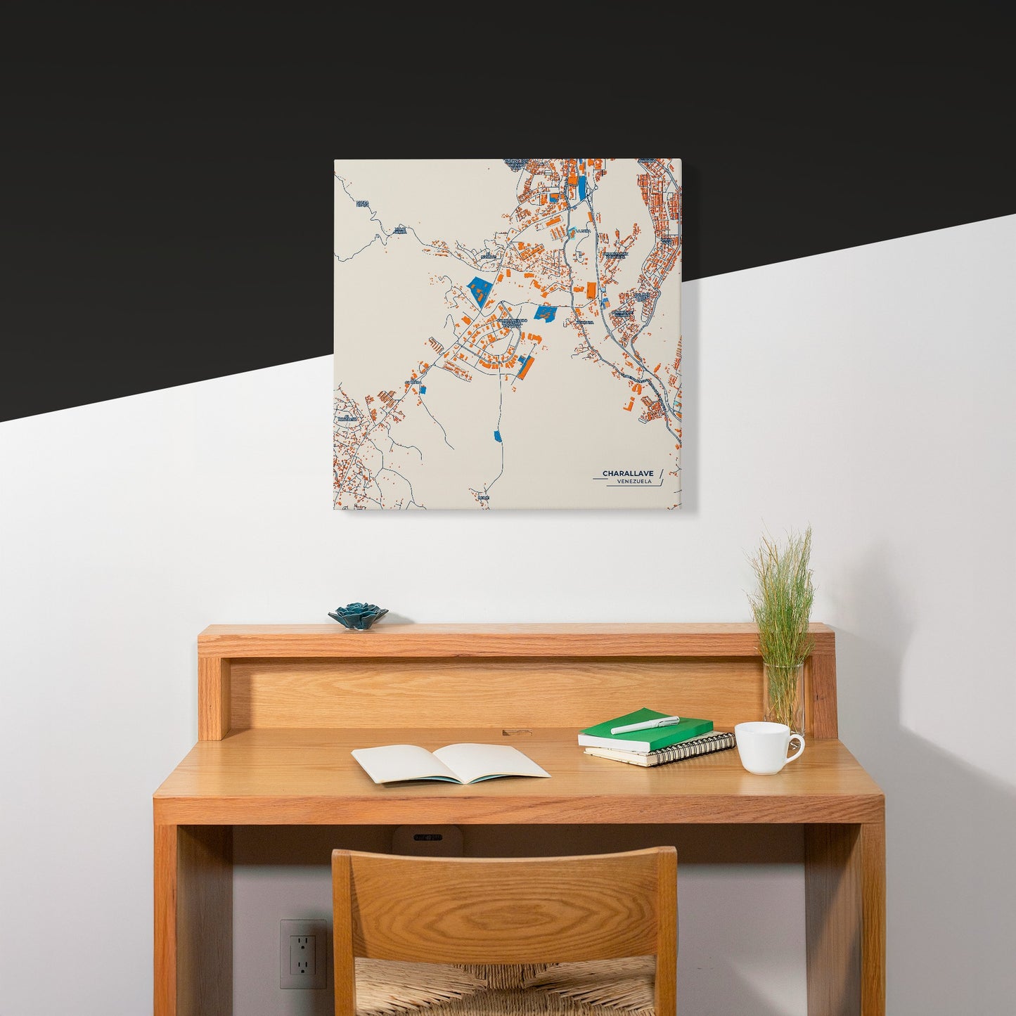 Charallave Venezuela Colorful City Map Canvas Print Scene