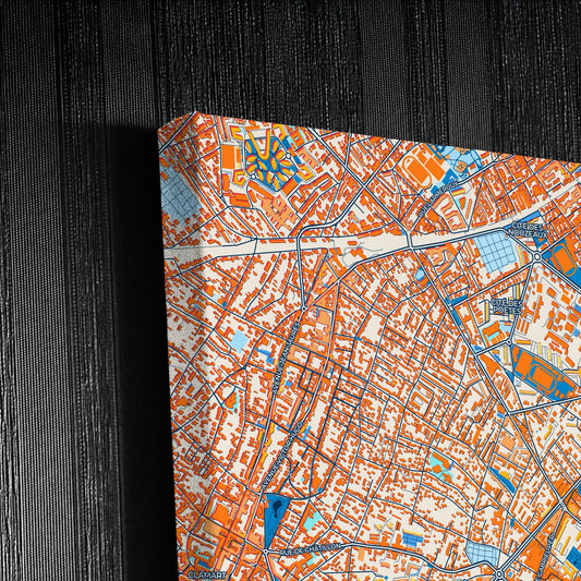 Châtillon France Colorful City Map Canvas Print Detail