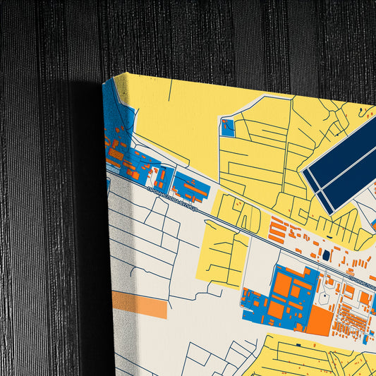 Червоноград Ukraine Colorful City Map Canvas Print Detail