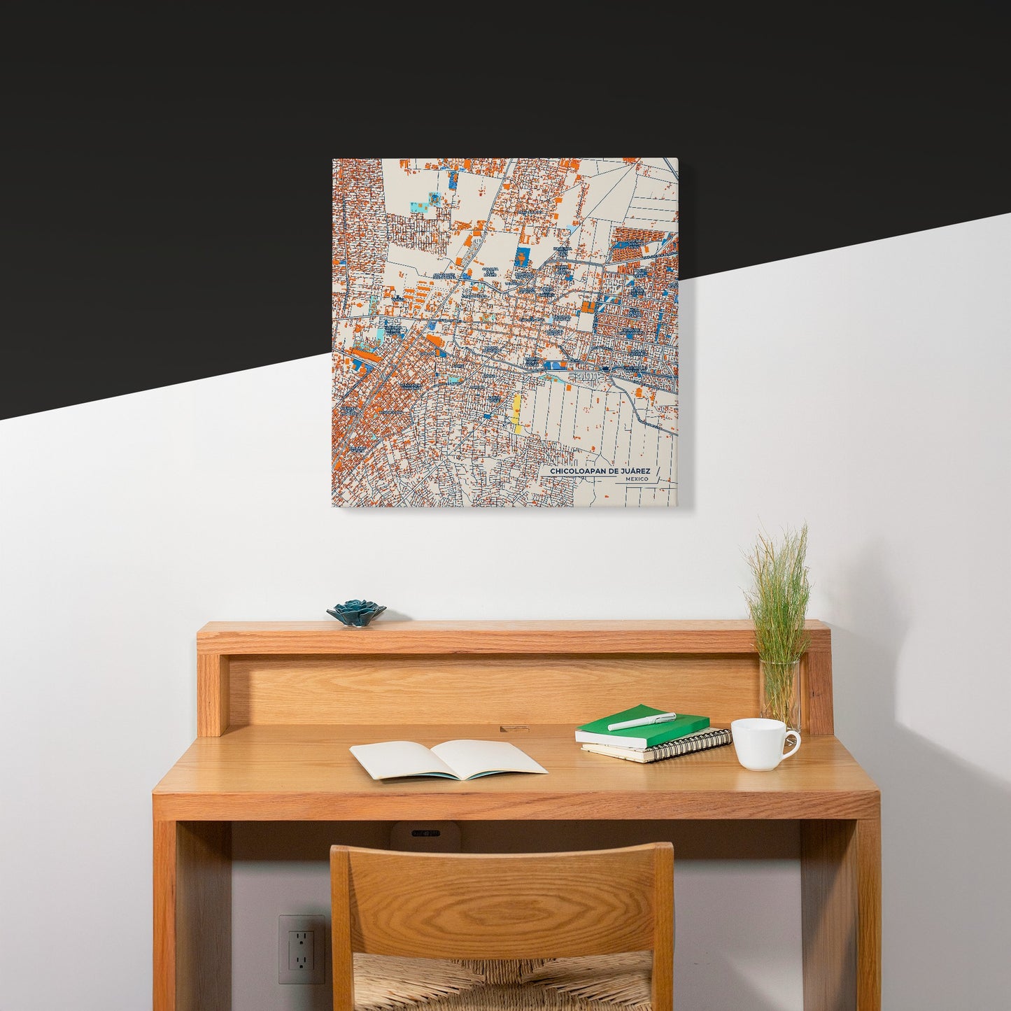 Chicoloapan De Juárez Mexico Colorful City Map Canvas Print Scene