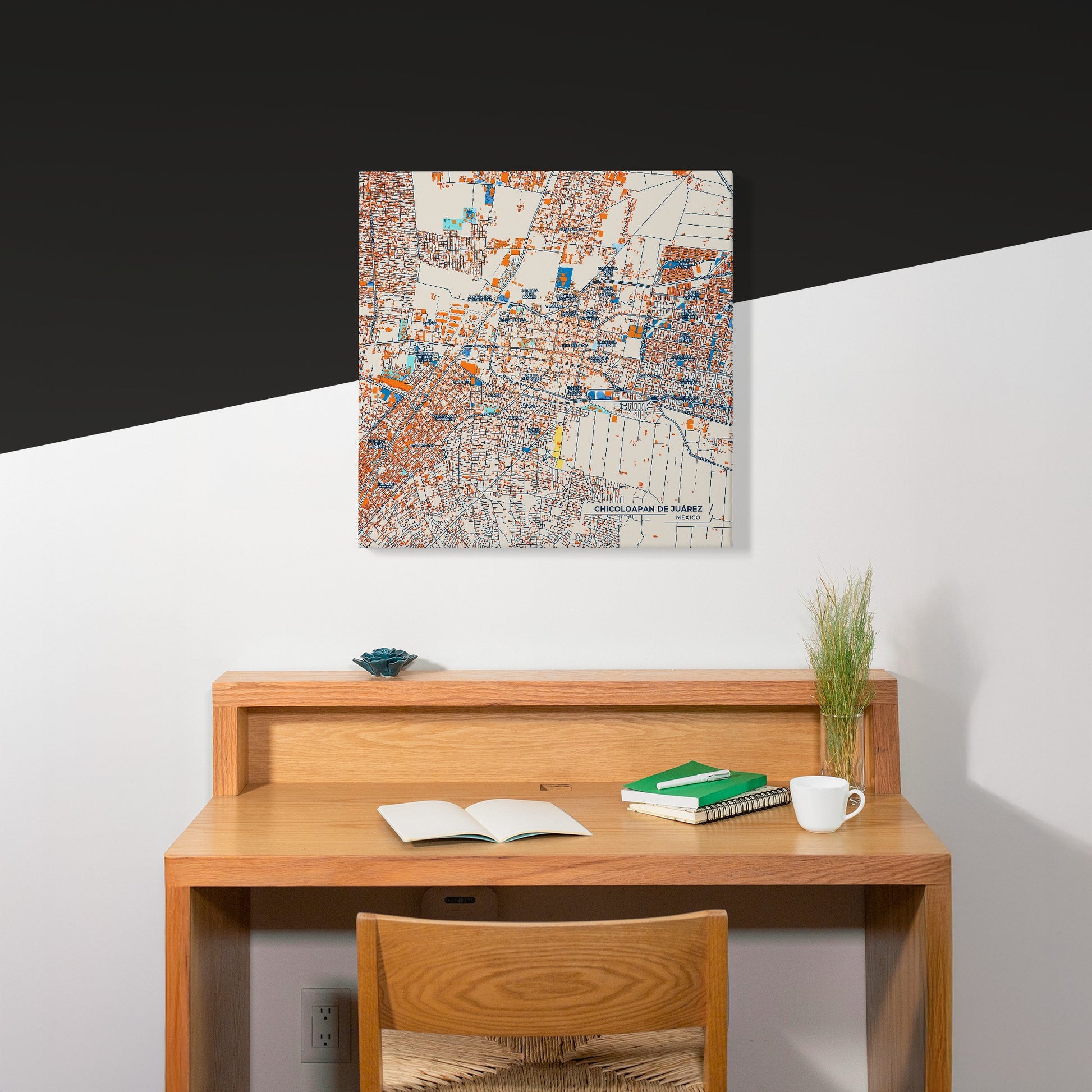 Chicoloapan De Juárez Mexico Colorful City Map Canvas Print Scene