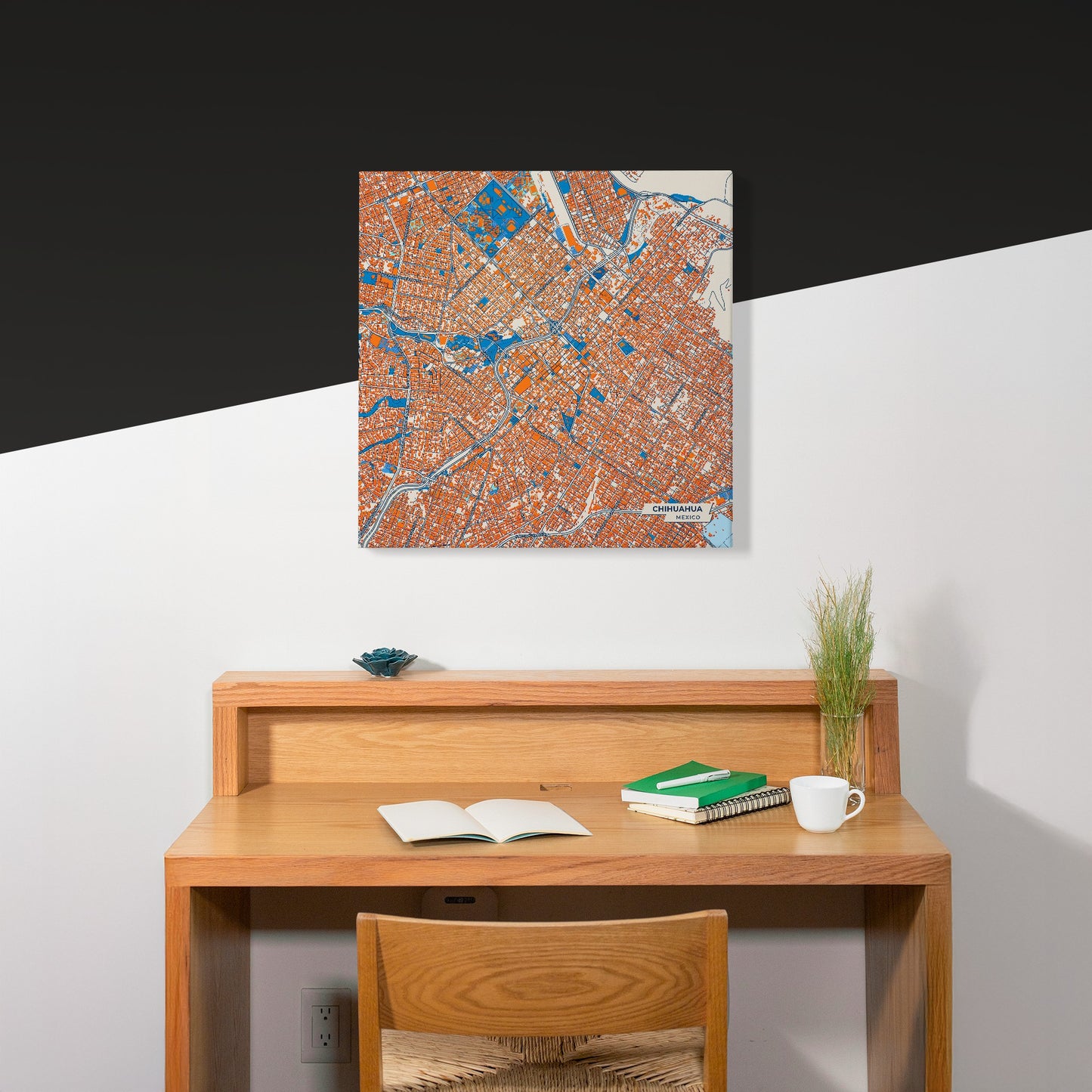 Chihuahua Mexico Colorful City Map Canvas Print Scene