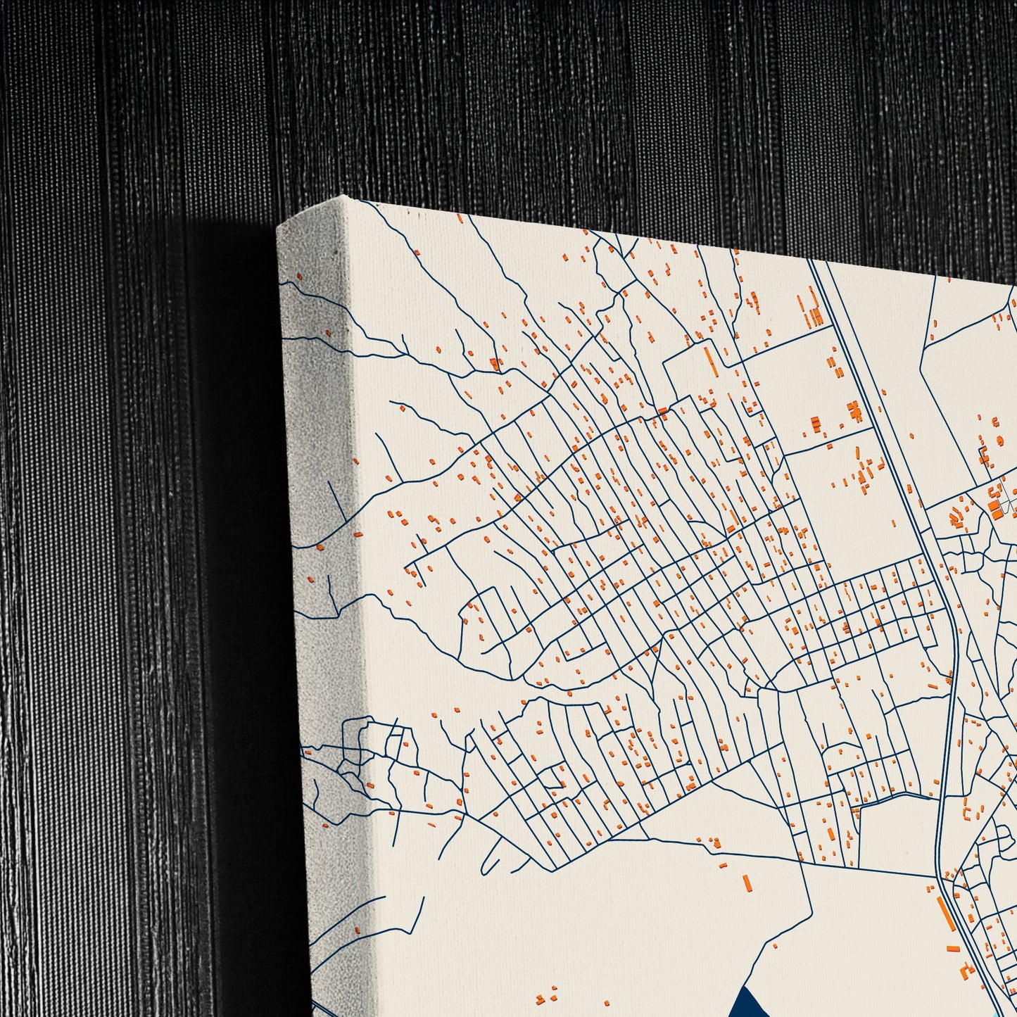 Chimoio Mozambique Colorful City Map Canvas Print Detail