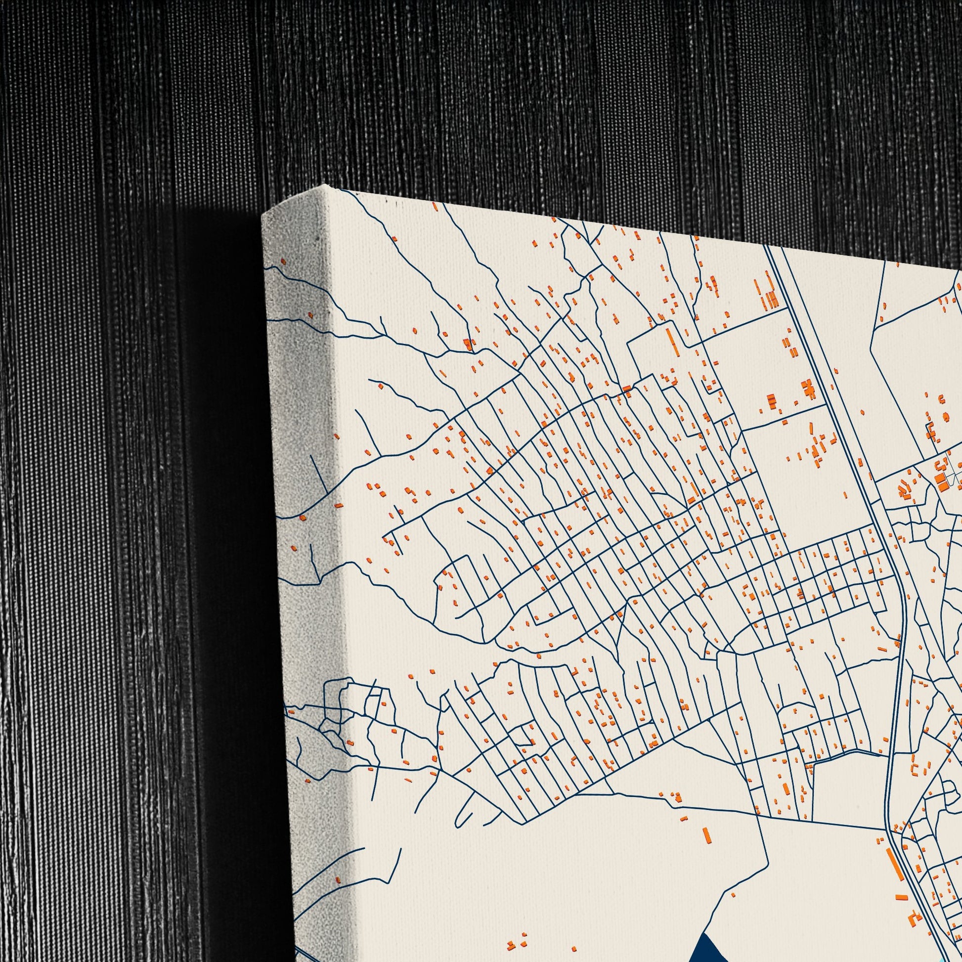 Chimoio Mozambique Colorful City Map Canvas Print Detail