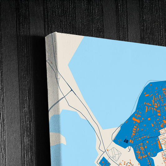 Chingola Zambia Colorful City Map Canvas Print Detail