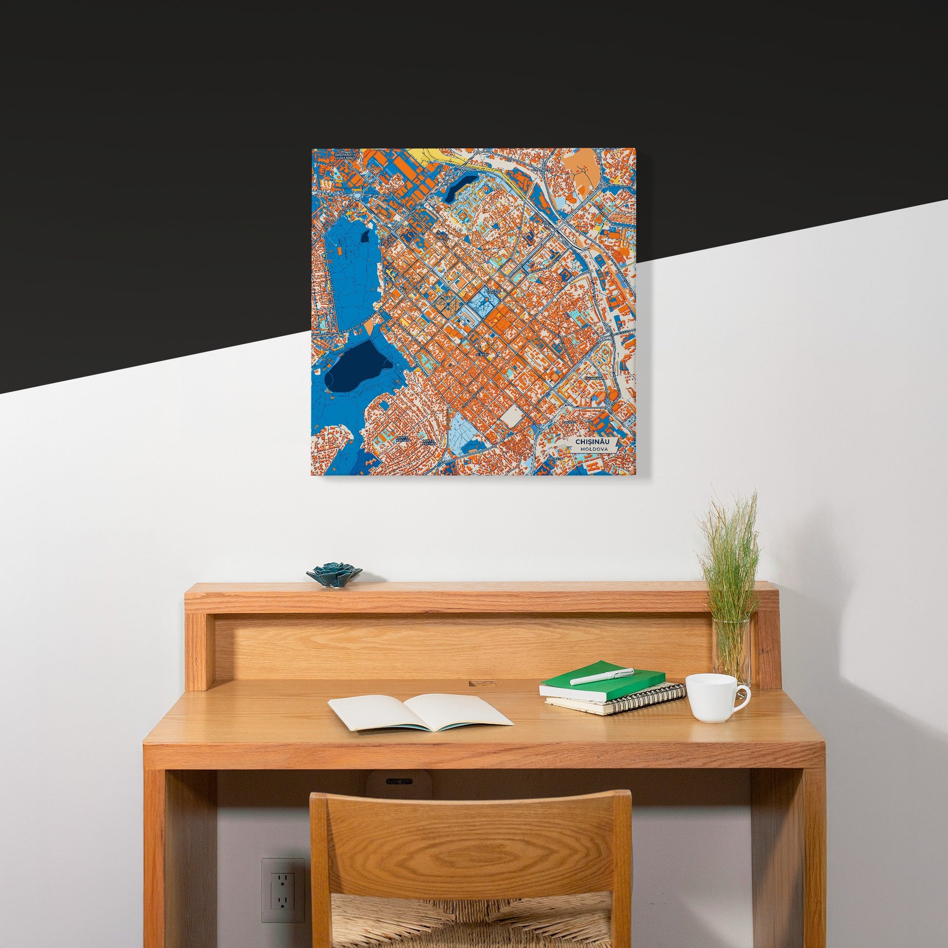 Chișinău Moldova Colorful City Map Canvas Print Scene