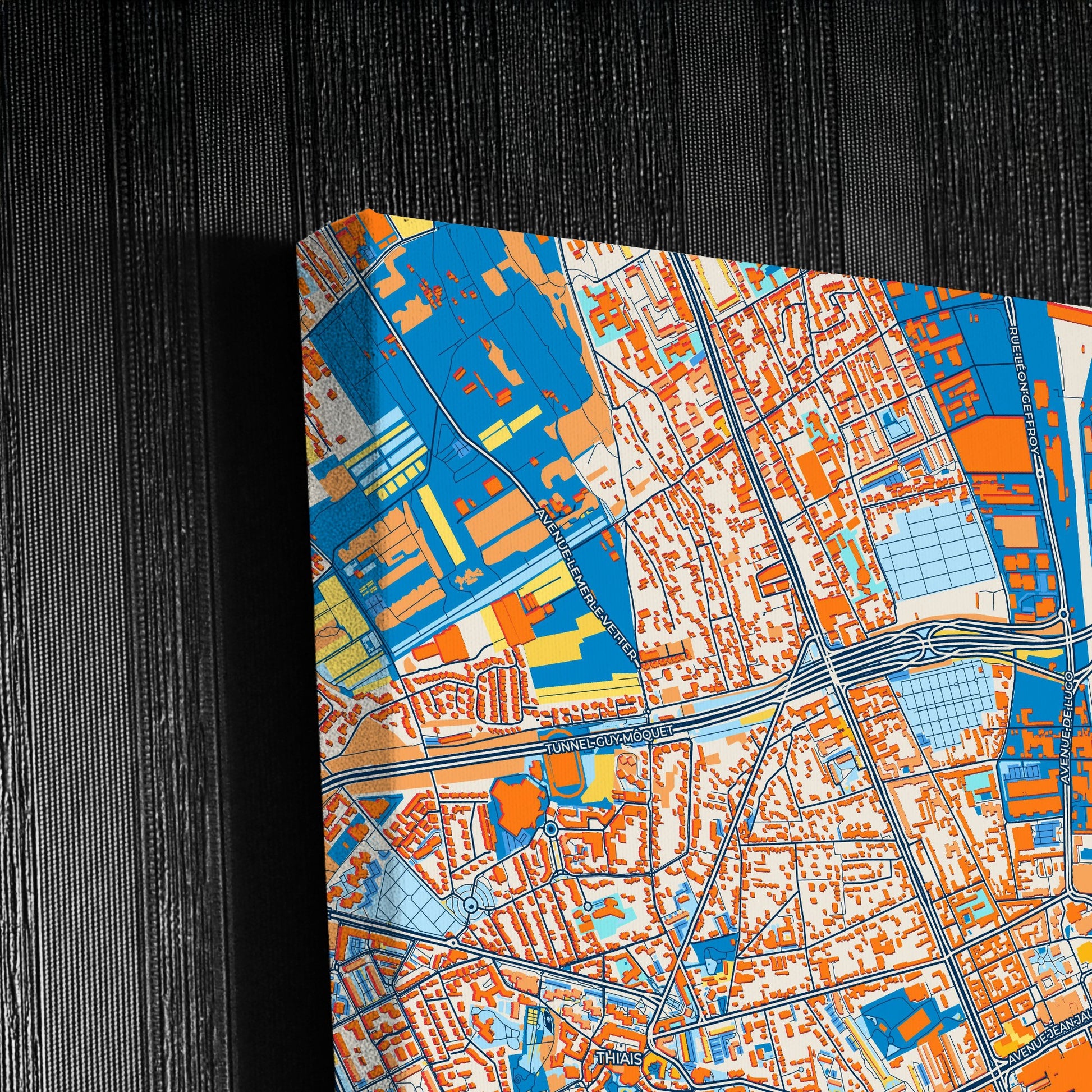 Choisy-Le-Roi France Colorful City Map Canvas Print Detail