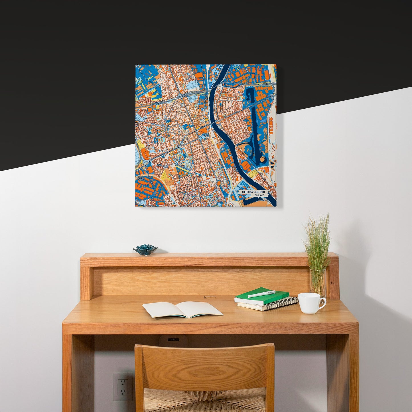 Choisy-Le-Roi France Colorful City Map Canvas Print Scene