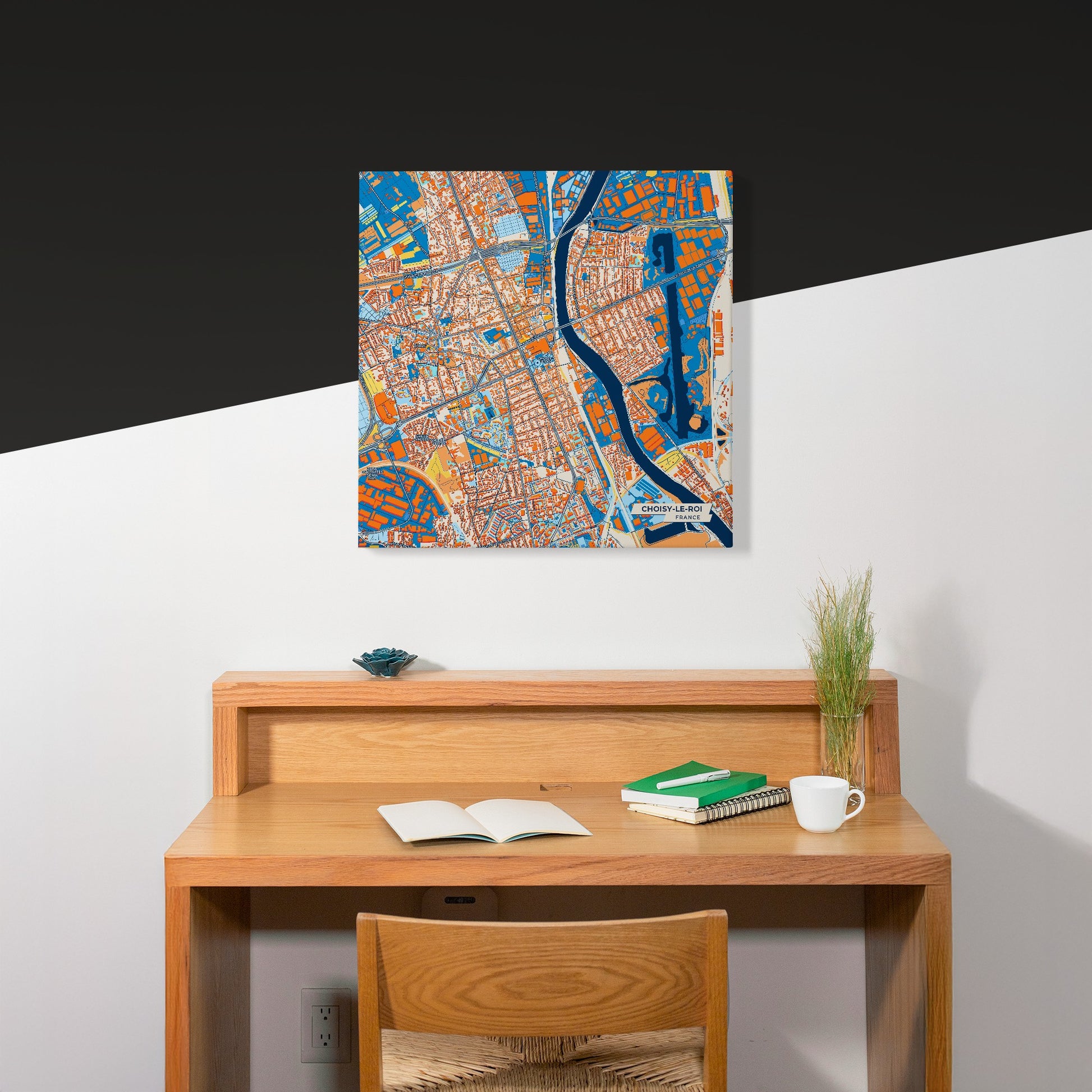 Choisy-Le-Roi France Colorful City Map Canvas Print Scene