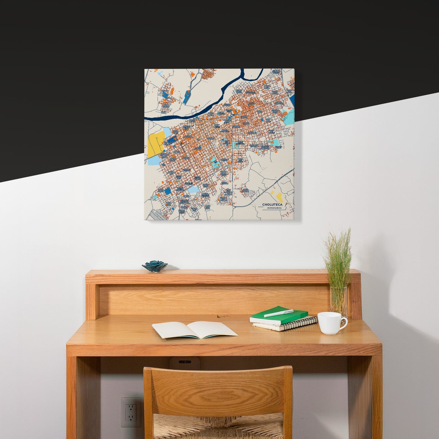 Choluteca Honduras Colorful City Map Canvas Print Scene