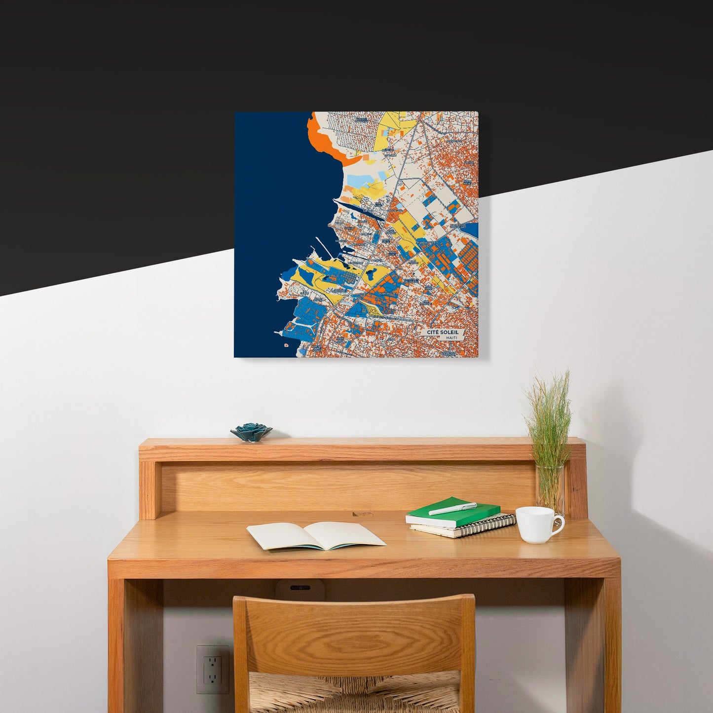 Cité Soleil Haiti Colorful City Map Canvas Print Scene