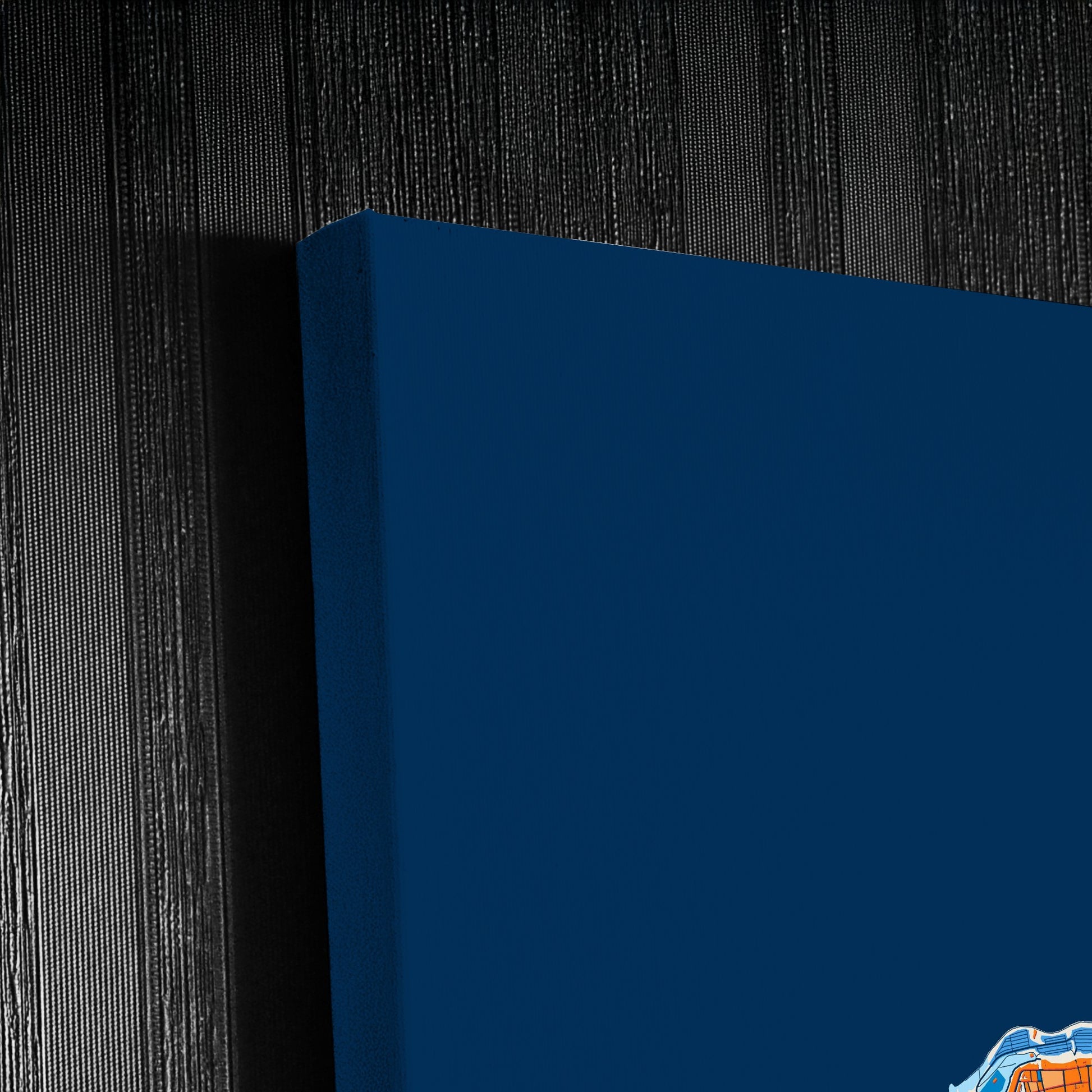 City Center Spain Colorful City Map Canvas Print Detail