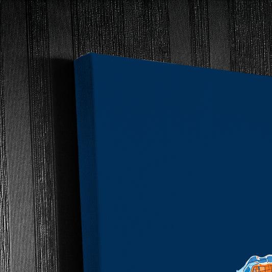 City Center Spain Colorful City Map Canvas Print Detail