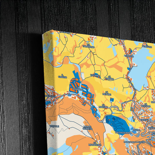  City Of San Marino San Marino Colorful City Map Canvas Print Detail