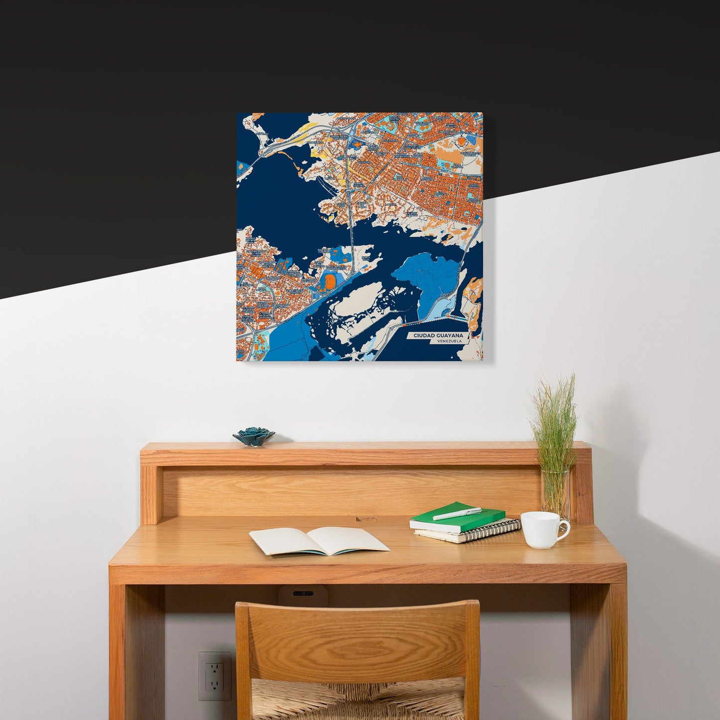 Ciudad Guayana Venezuela Colorful City Map Canvas Print Scene