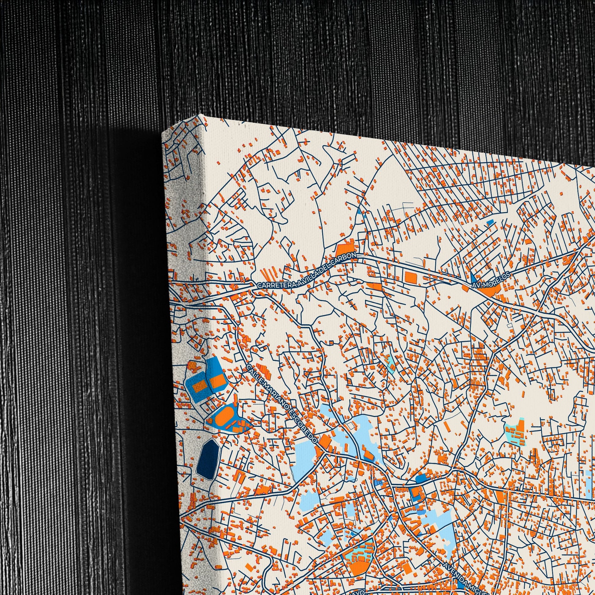Ciudad Nicolás Romero Mexico Colorful City Map Canvas Print Detail
