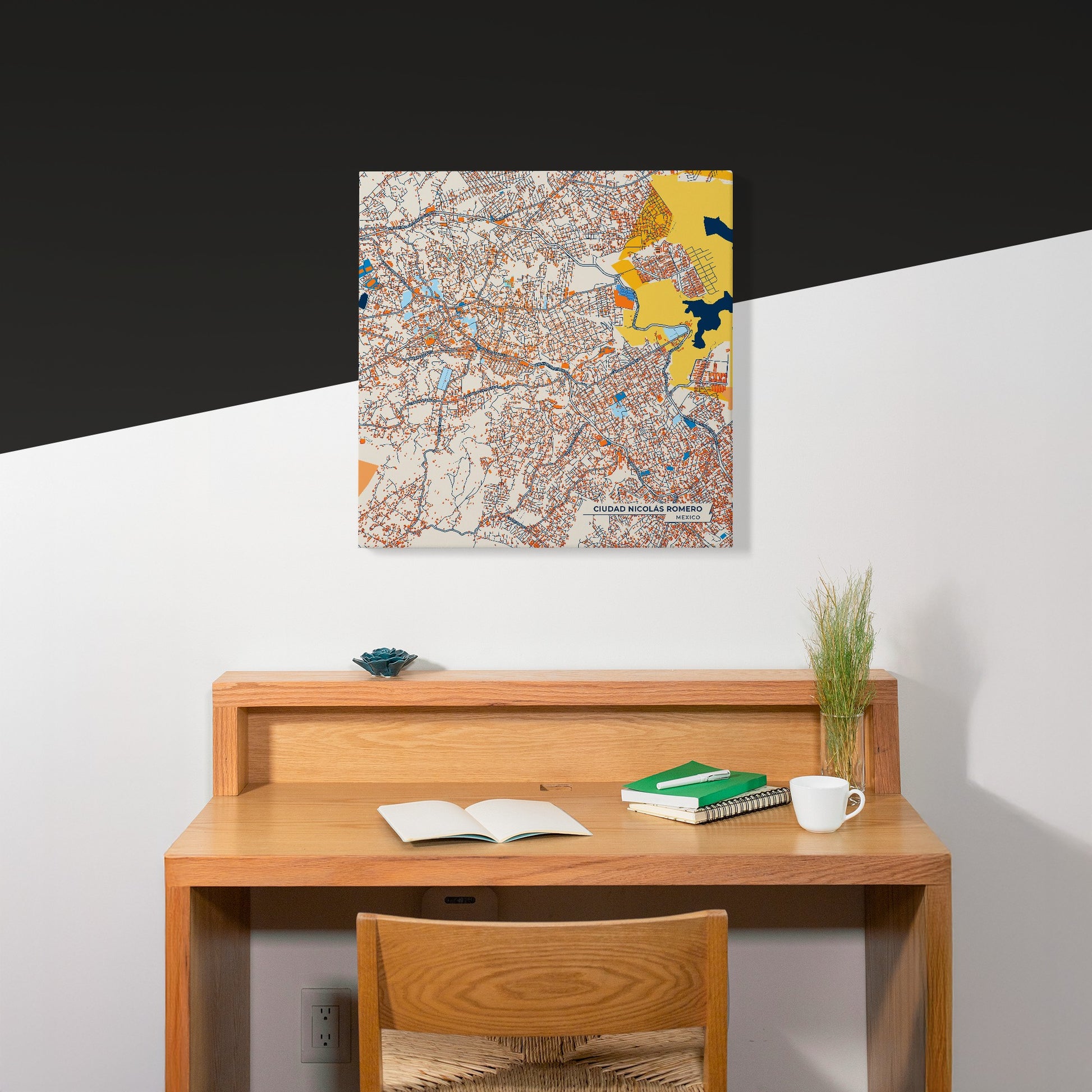 Ciudad Nicolás Romero Mexico Colorful City Map Canvas Print Scene