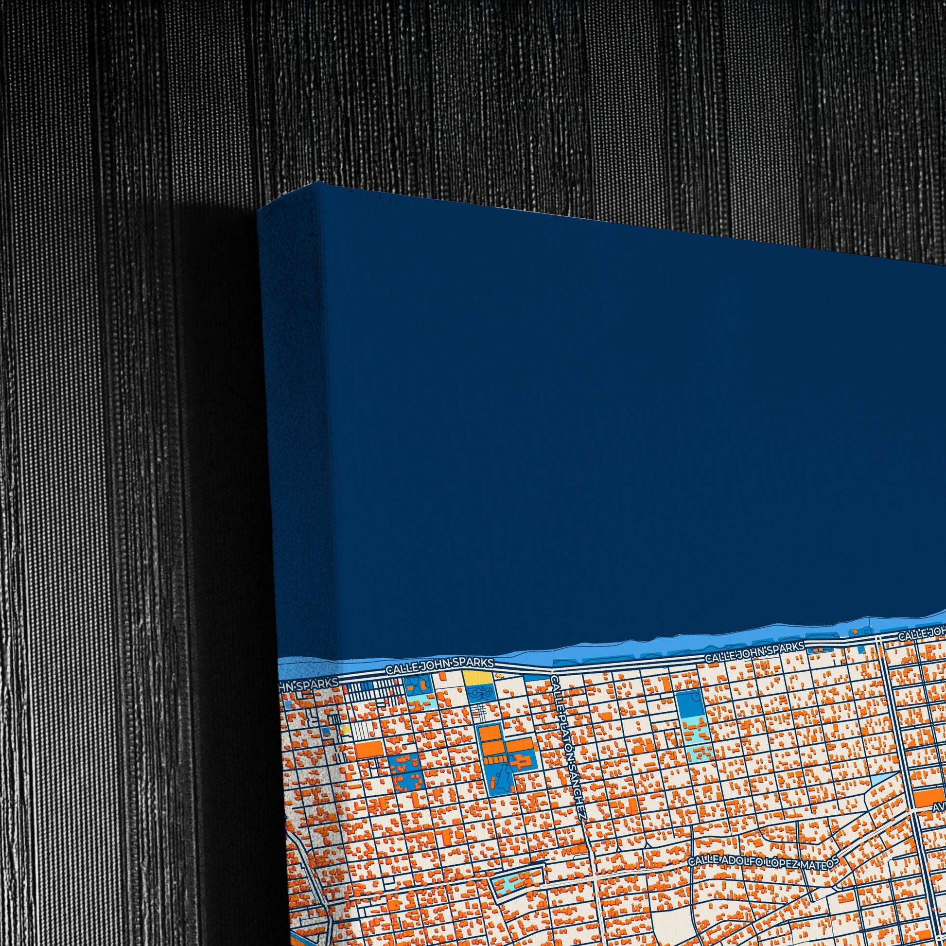 Coatzacoalcos Mexico Colorful City Map Canvas Print Detail