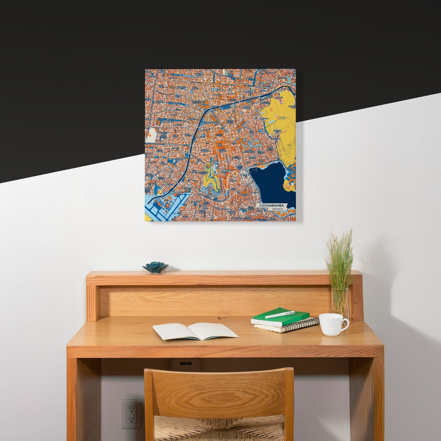 Cochabamba Bolivia Colorful City Map Canvas Print Scene