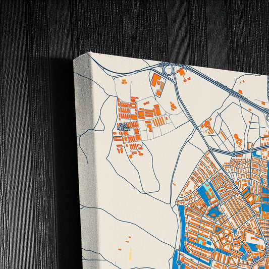 Colmenar Viejo Spain Colorful City Map Canvas Print Detail