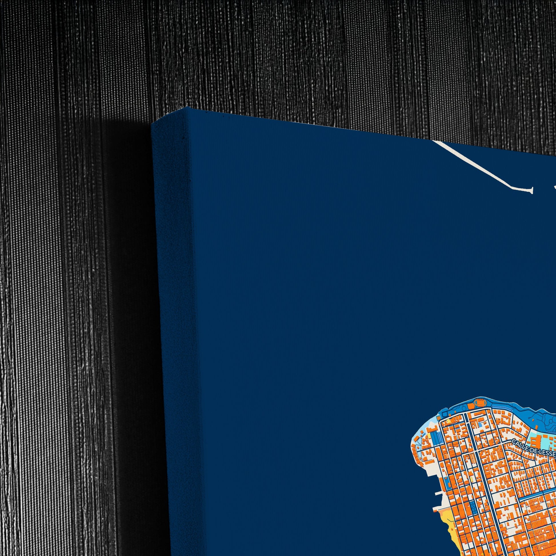 Colón Panama Colorful City Map Canvas Print Detail