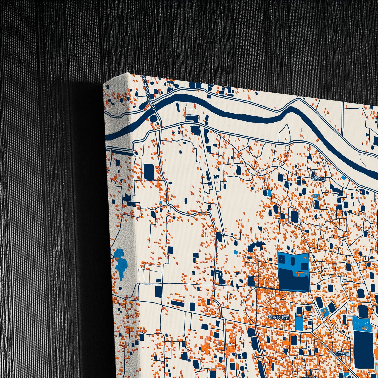 Comilla Bangladesh Colorful City Map Canvas Print Detail