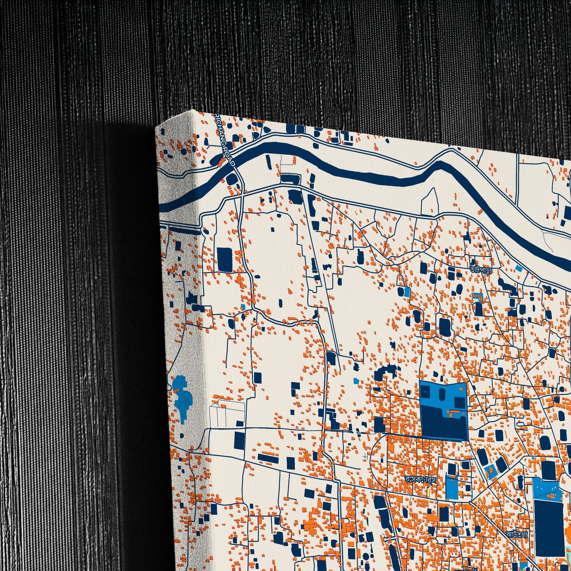Comilla Bangladesh Colorful City Map Canvas Print Detail