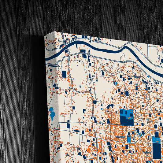Comilla Bangladesh Colorful City Map Canvas Print Detail