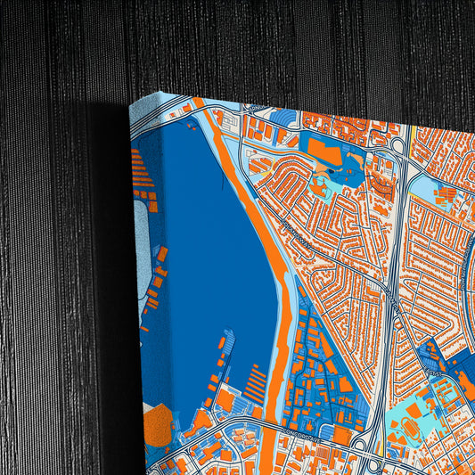 Concord California Colorful City Map Canvas Print Detail
