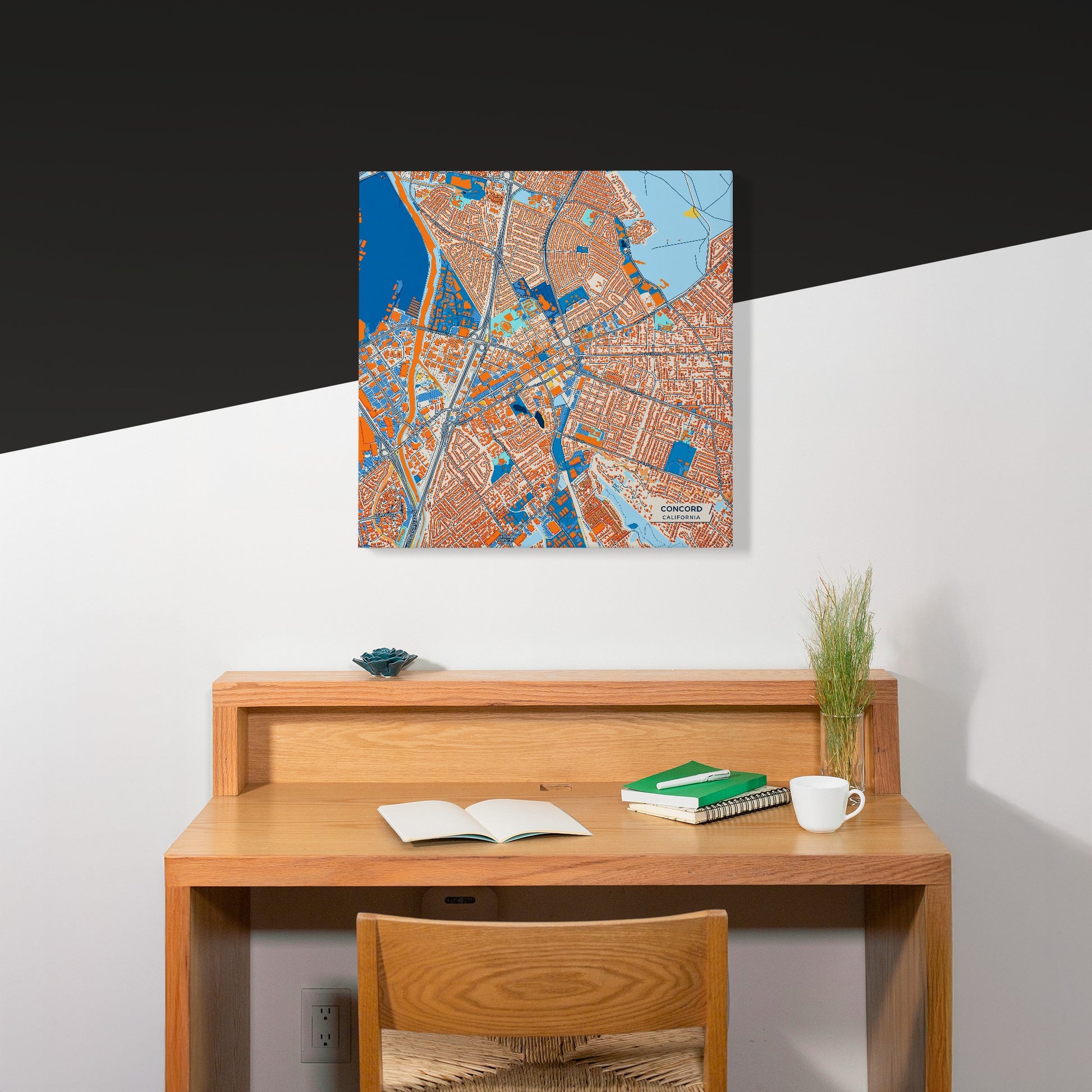 Concord California Colorful City Map Canvas Print Scene