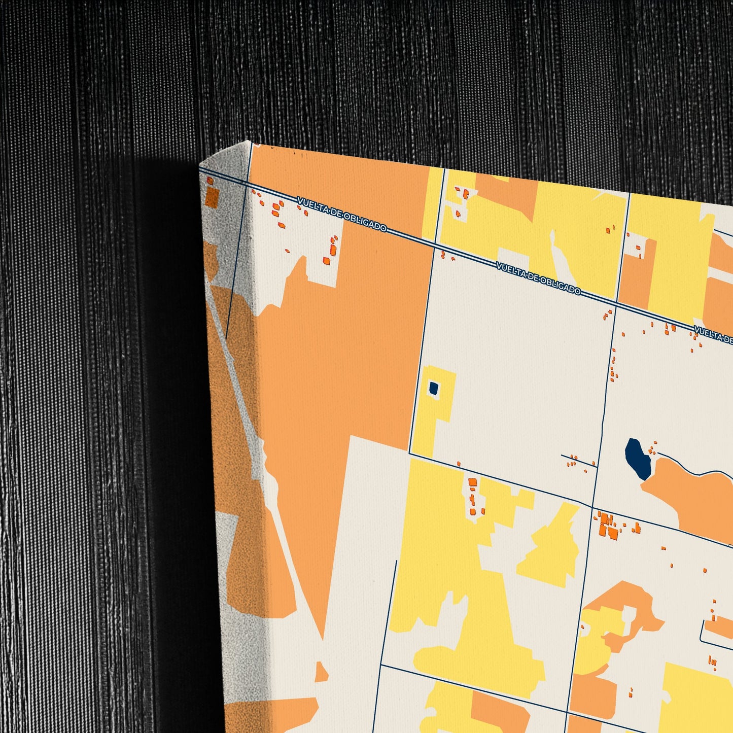 Concordia Argentina Colorful City Map Canvas Print Detail