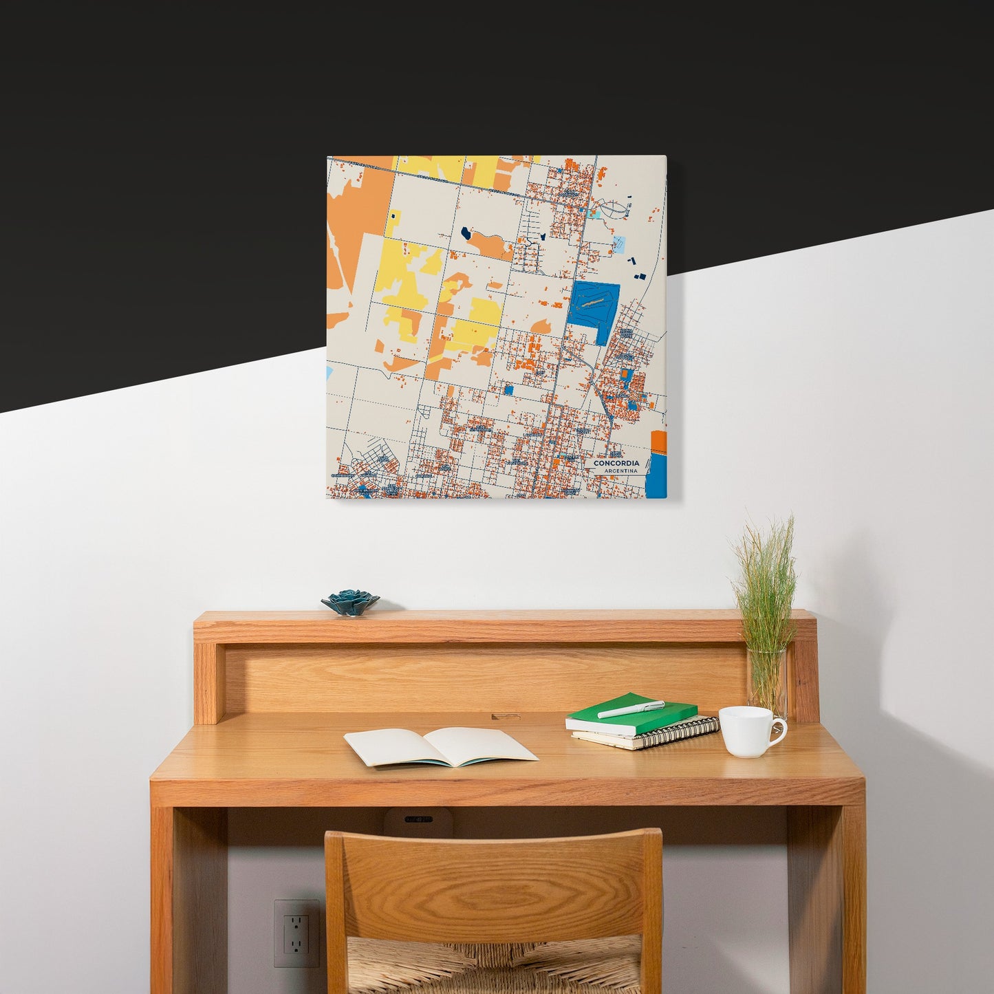 Concordia Argentina Colorful City Map Canvas Print Scene