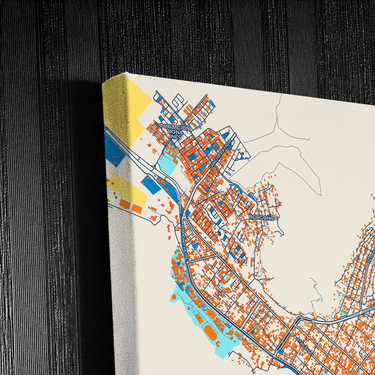 Copiapo Chile Colorful City Map Canvas Print Detail