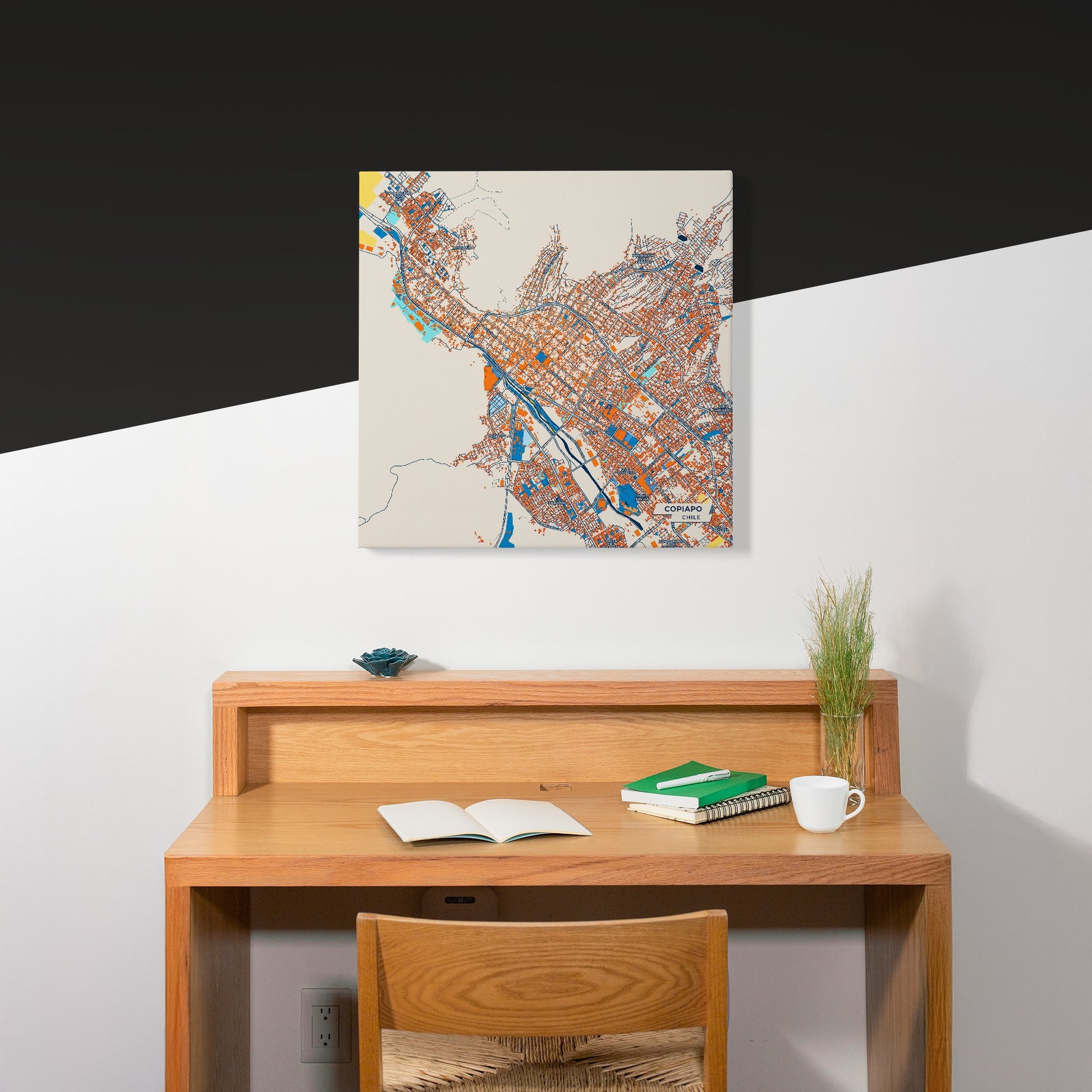 Copiapo Chile Colorful City Map Canvas Print Scene