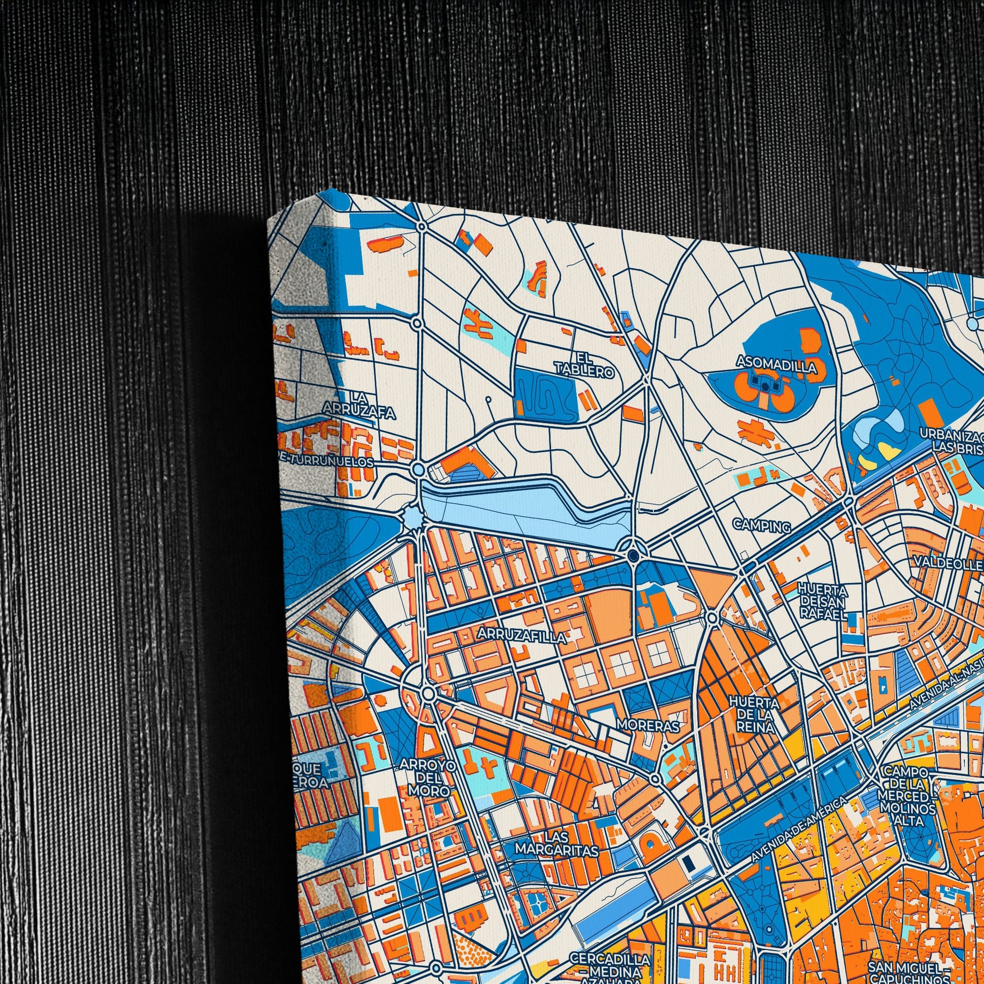 Córdoba Spain Colorful City Map Canvas Print Detail